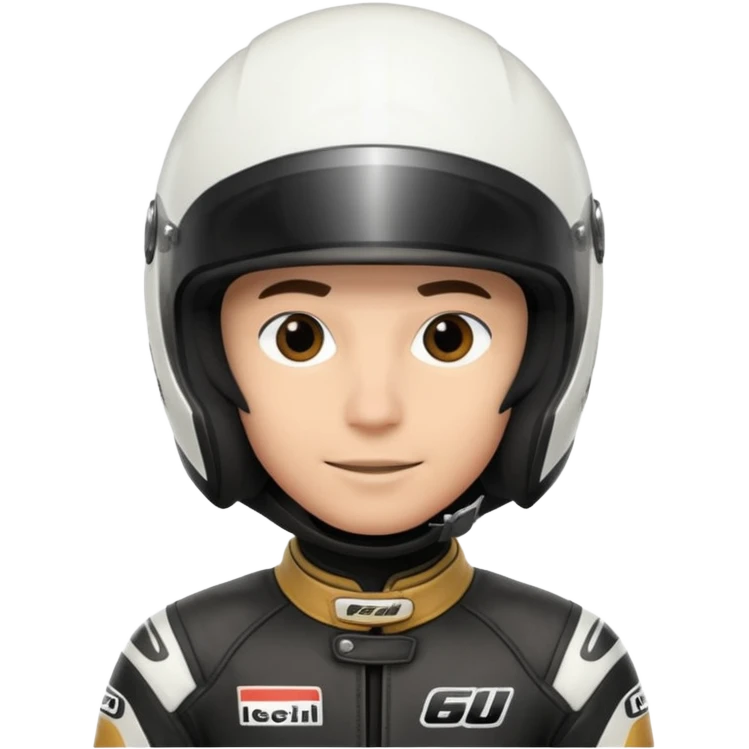 motorcycle racer with full face helmet emoji