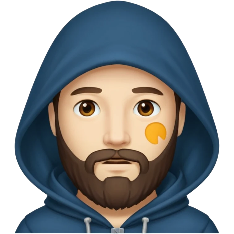 hooded people with beared emoji