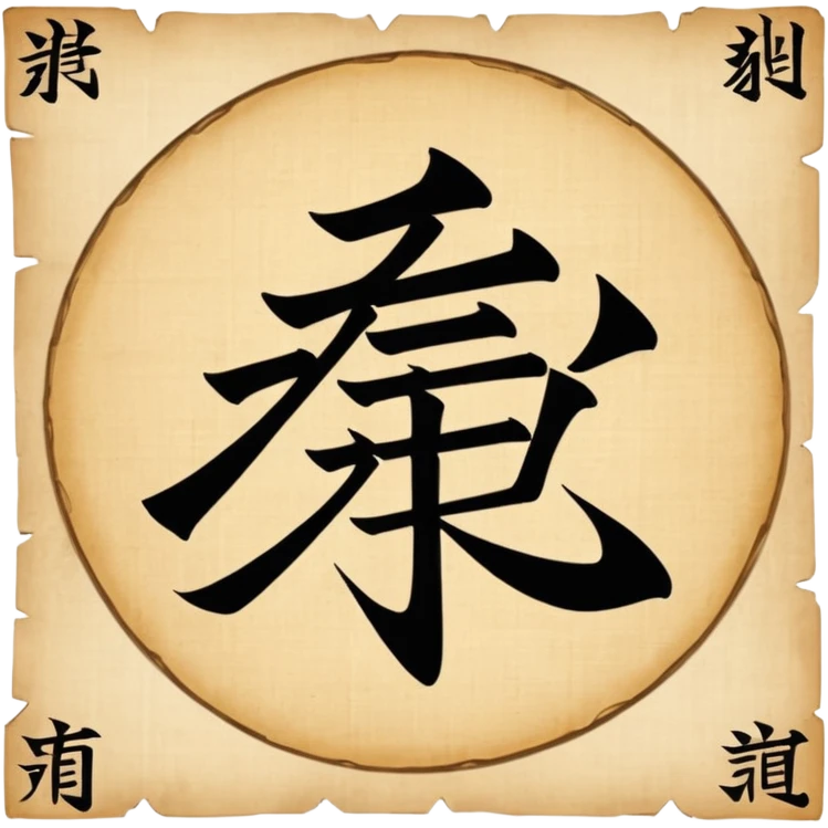 chinese Calligraphy on a papyrus emoji