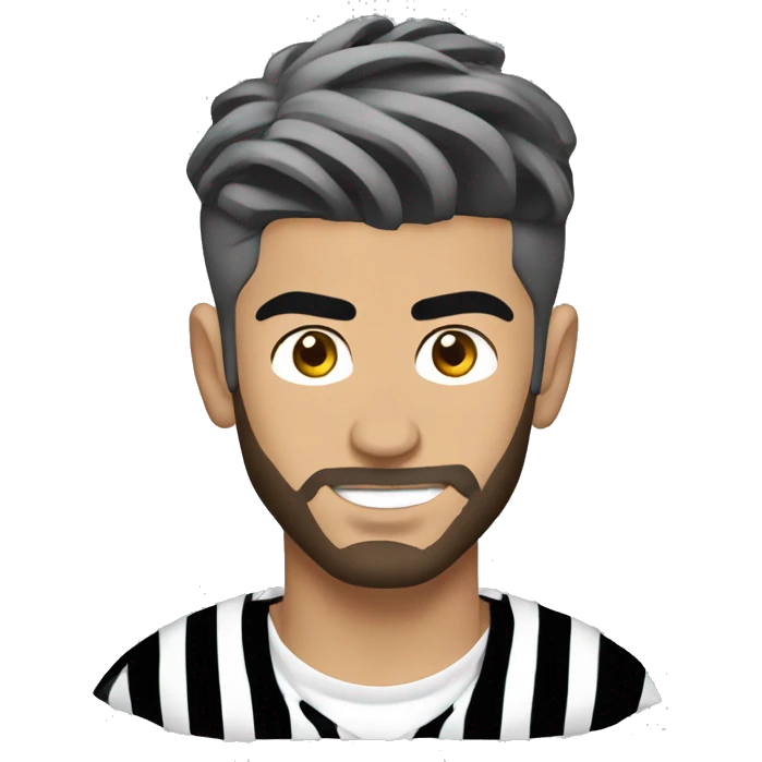 Zayn Malik with a soccer ball on his head emoji
