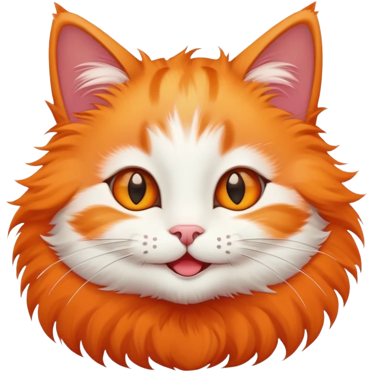 A cat smiling with star eyes just like the apple cat emoji emoji