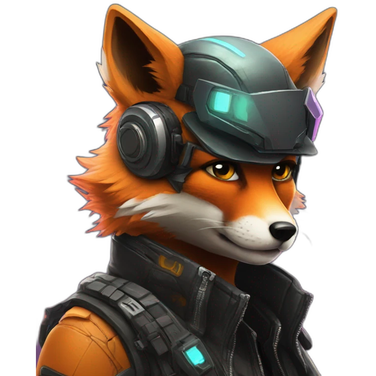 cyberpunk fox emoji