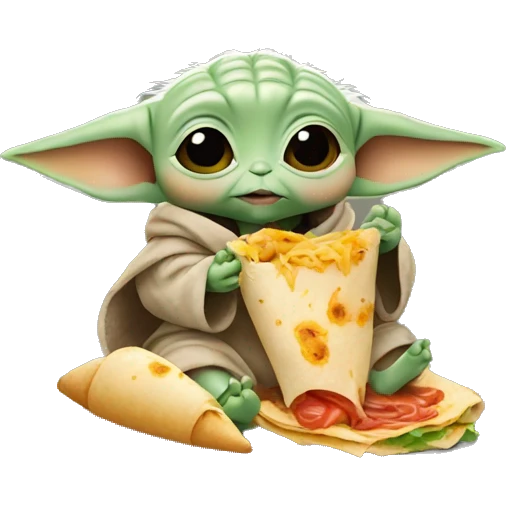 Baby yoda eating döner emoji