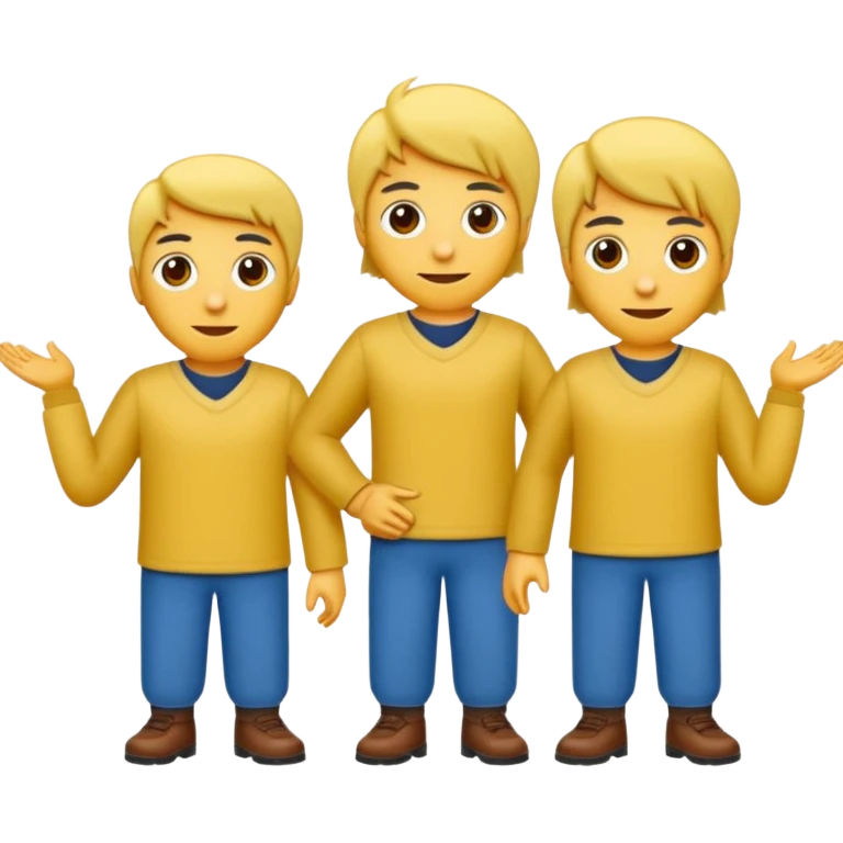 Güneş gözlüklü pantolonlu sarı kırmızı tişörtlü yeşil gözlü mavi saçlı aslan emoji