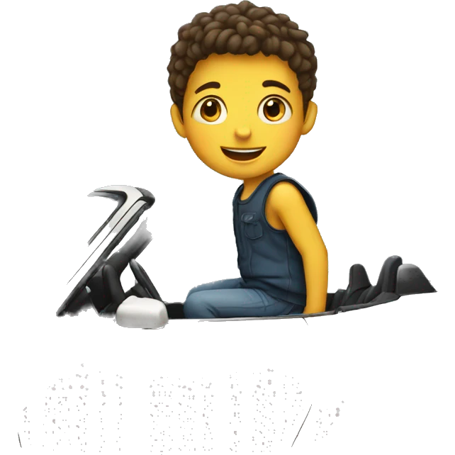 kid on a car emoji