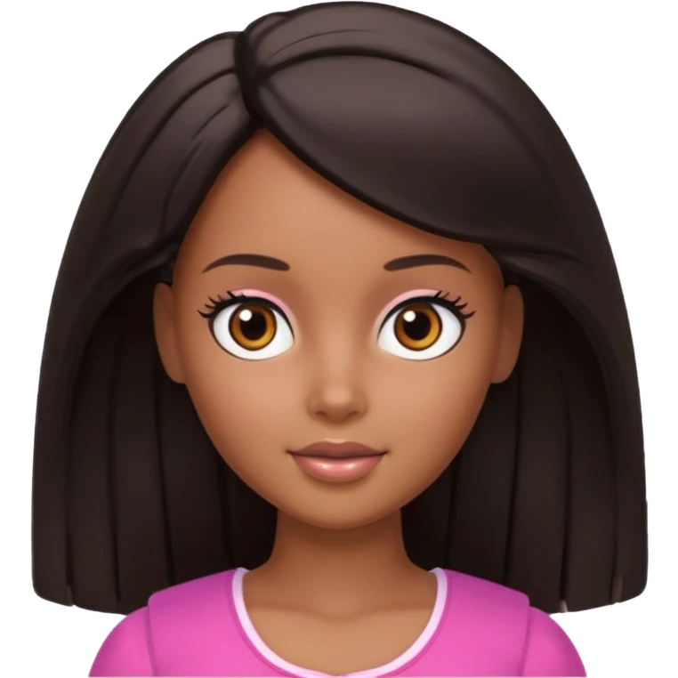Black Barbie doll head türk🇹🇷 emoji