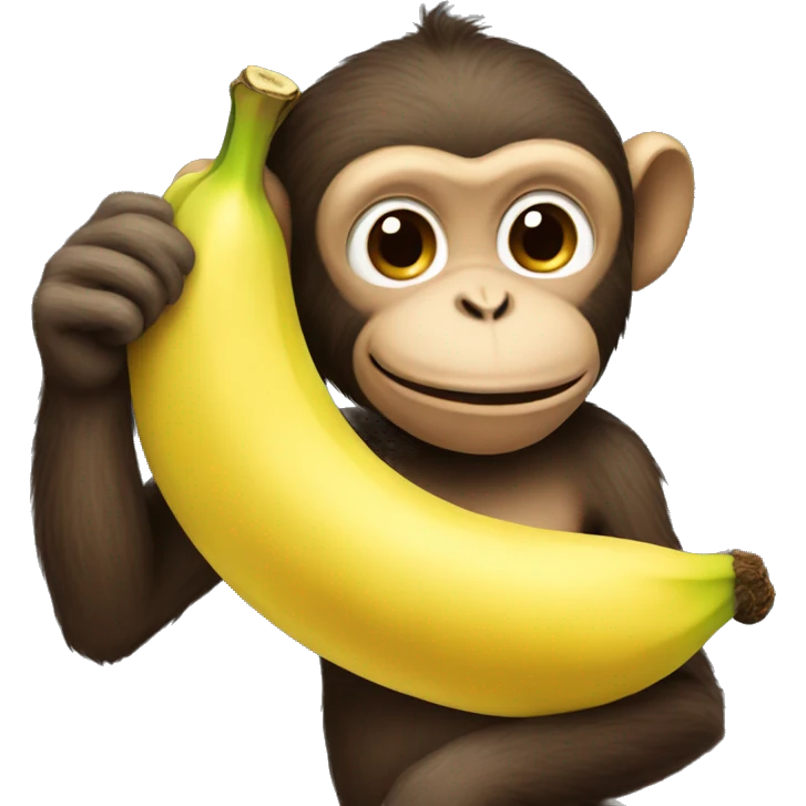 monkey with banana emoji