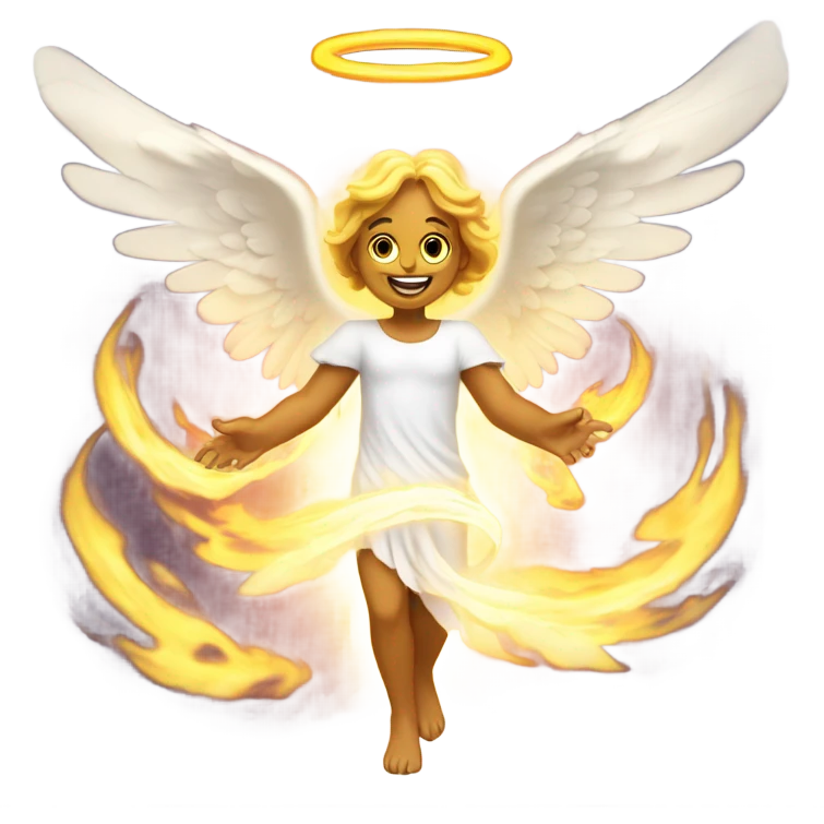 angel, surrounded by fire
 emoji