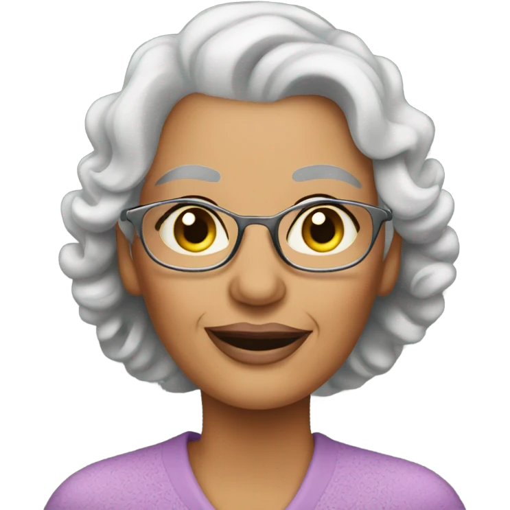 Grandmother with eyelash extensions  emoji