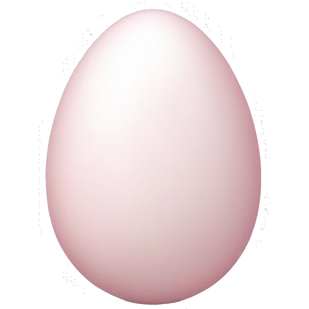 easter light pink white egg emoji
