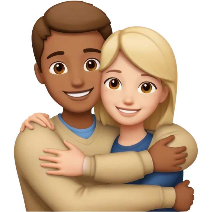 You and me Hugging  emoji