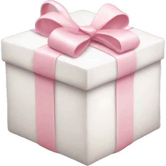 Light pink and white present emoji
