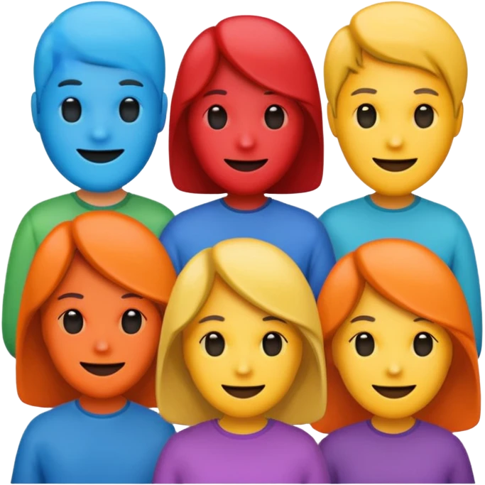create an emoji for a group of actors with no face, just there heads. like in the ios emoji. a crowd emoji