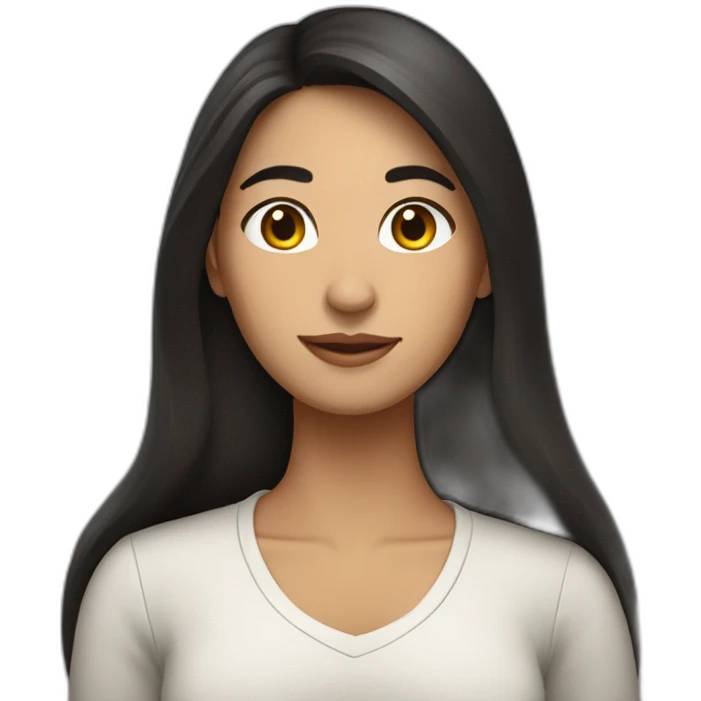 Chilean woman with dark long hair emoji