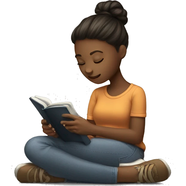 Reading Girl With Kindle emoji