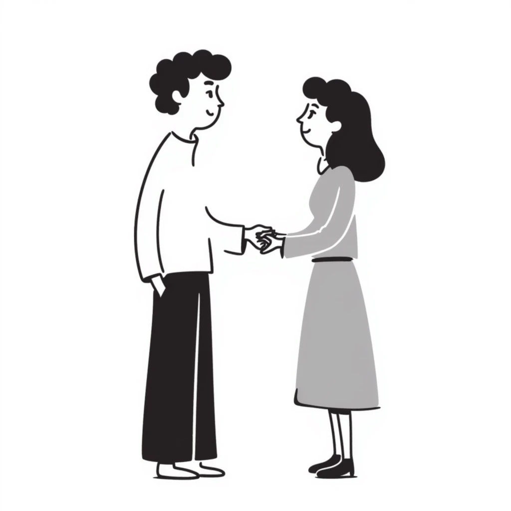 Two human figures blending together, one transparent and fading into the solid one, emotional connection emoji