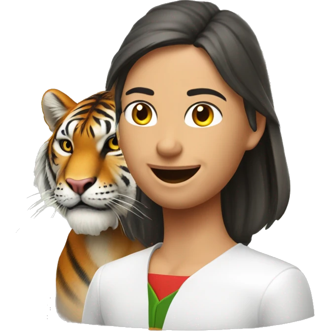 Chat tigré avec une ado franco-estonienne emoji