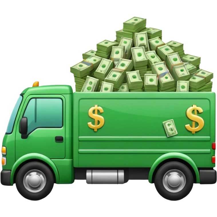 truck with money emoji