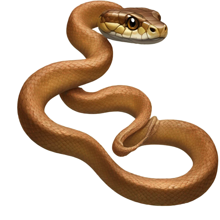 Realistic, looking eastern copper head snake emoji