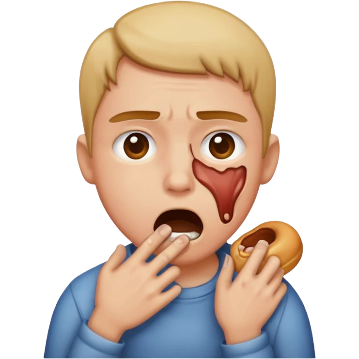 Someone chocking himself  emoji