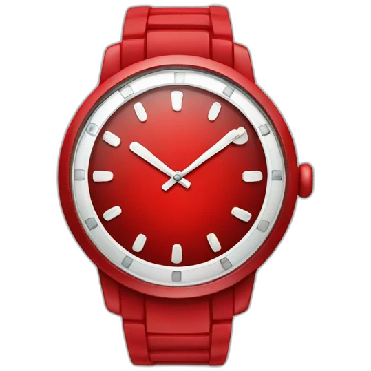 Reloj rojo emoji