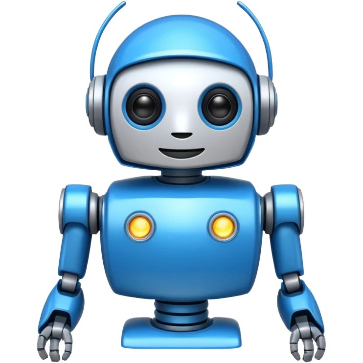 Crée-moi un robot sympathique, pour un chatbot moderne emoji