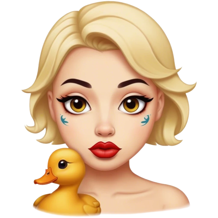 Duck lips period tattoo  emoji