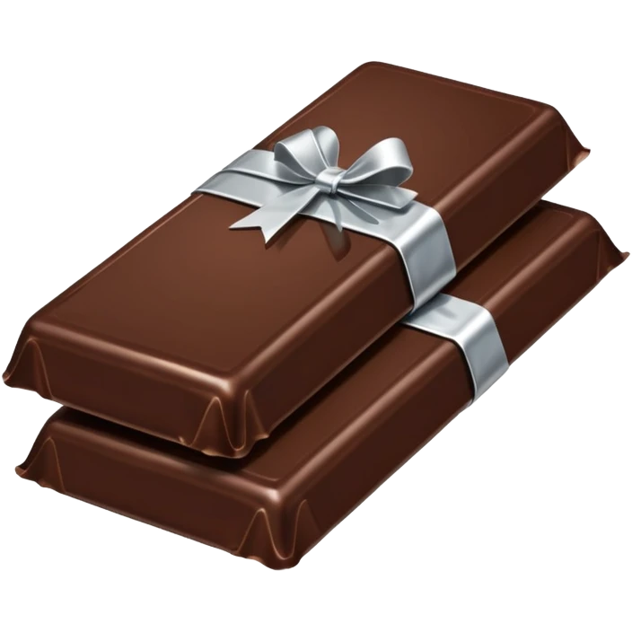 Draw a chocolate bar using an isometric camera with a High-Angle Shot. emoji
