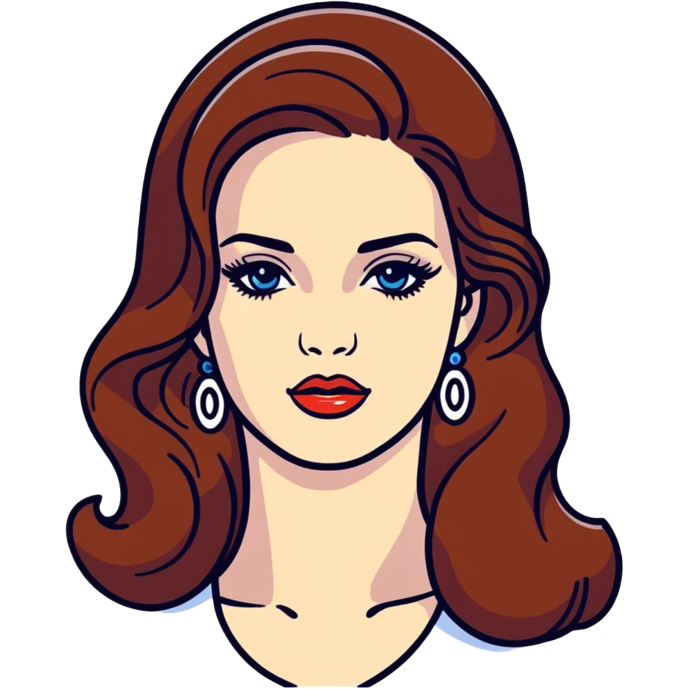 Lana Del Rey with retro Hollywood glamour emoji