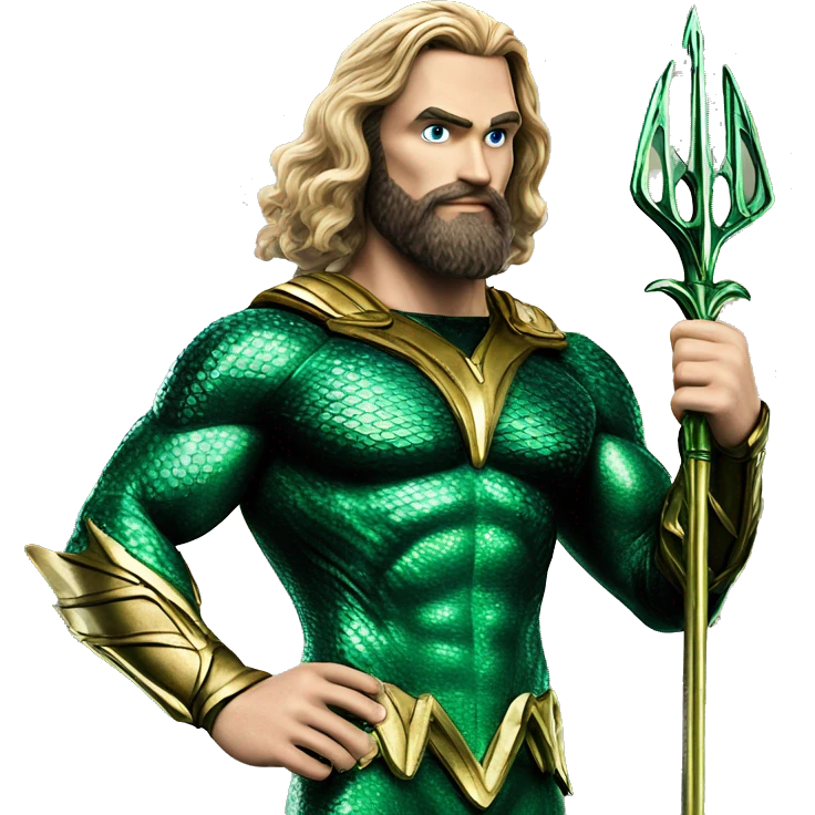 aquaman with comput emoji