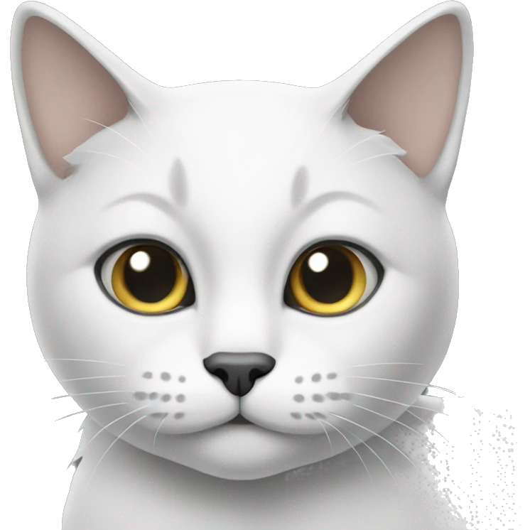 White and grey cat emoji