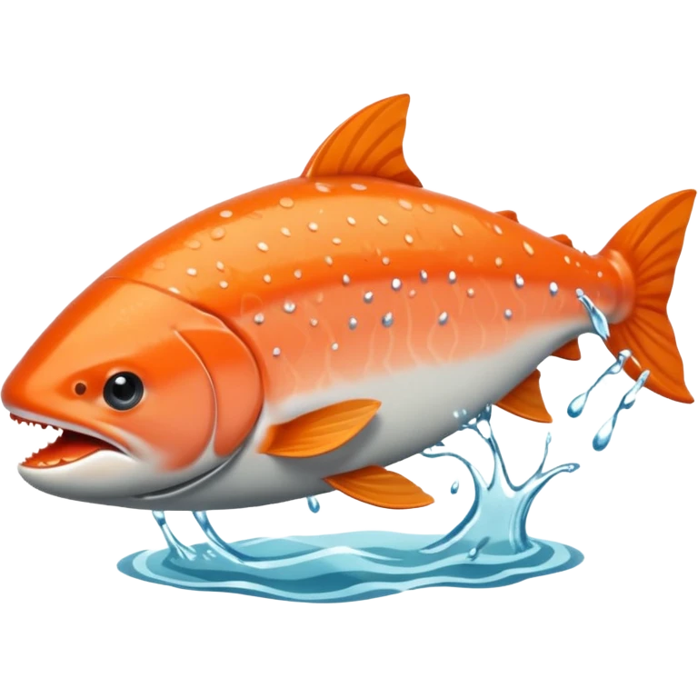 salmon flopping around on land emoji