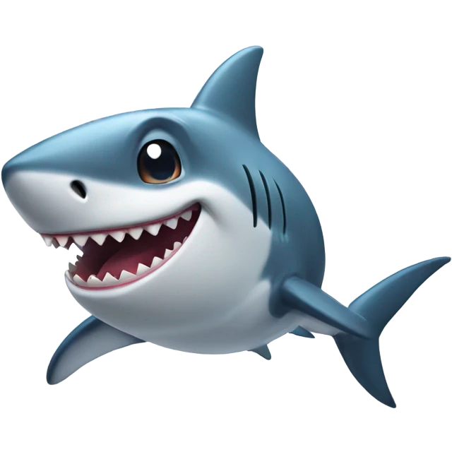 Happy shark emoji