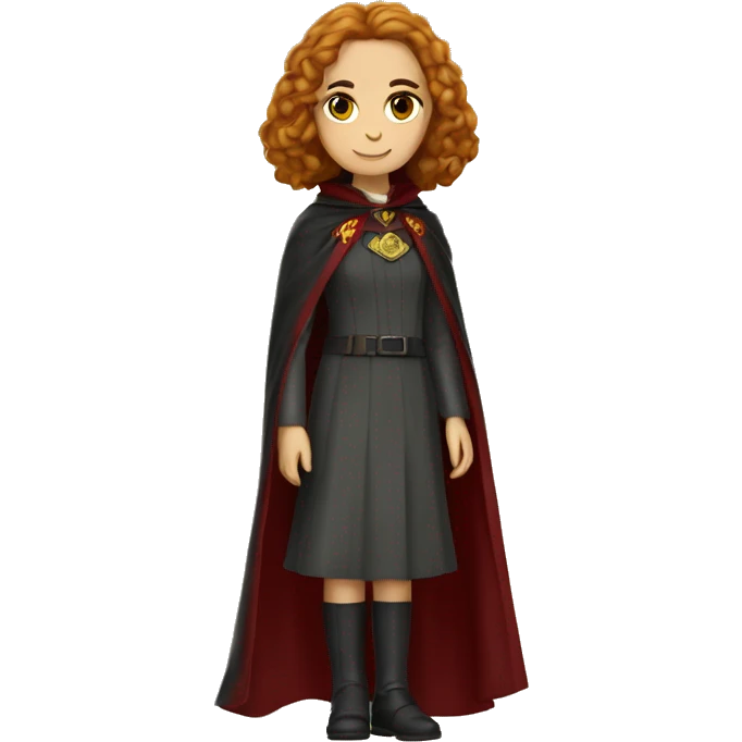 hermine, hermine granger, figure with cape gryffindor emoji
