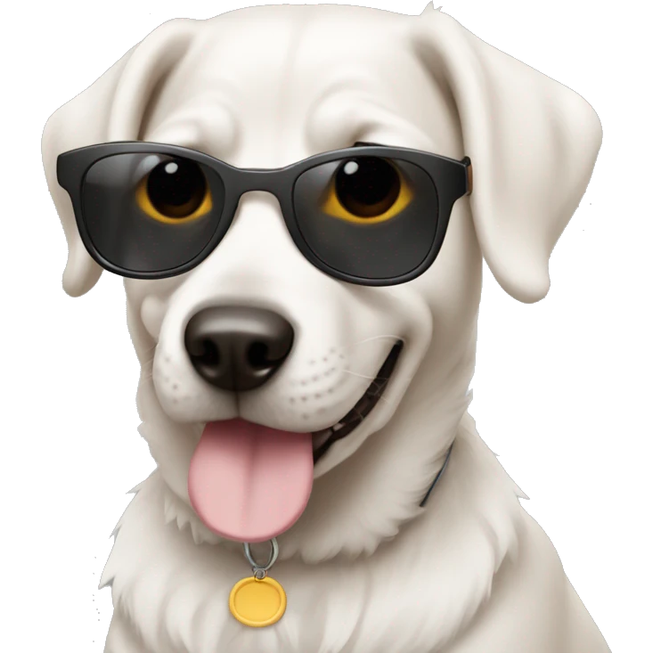 Dog wearing sunglasses ￼ emoji