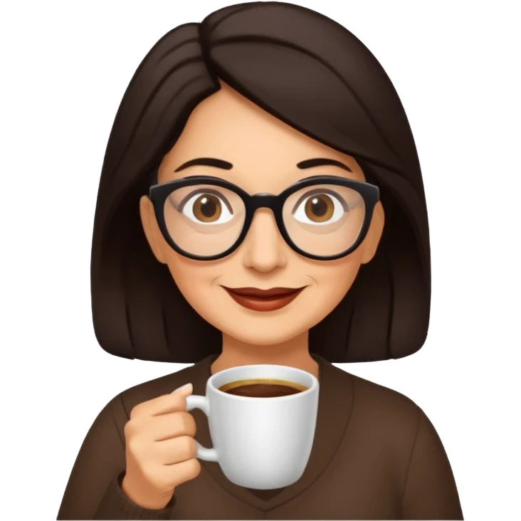 Perfect! Please add, enjoying coffee! 
Happy Older Hispanic woman with dark hair wearing glasses 
 emoji