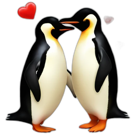 Penguin love emoji