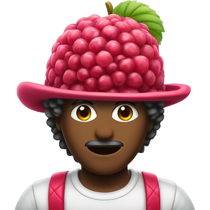 raspberry wearing hat emoji