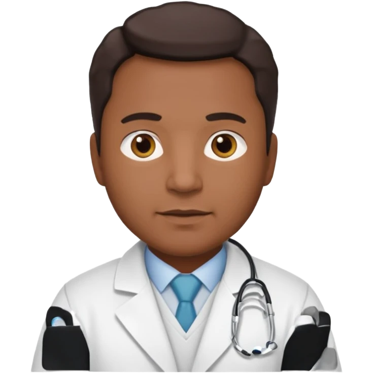 male obstetrician middle age darker skin emoji