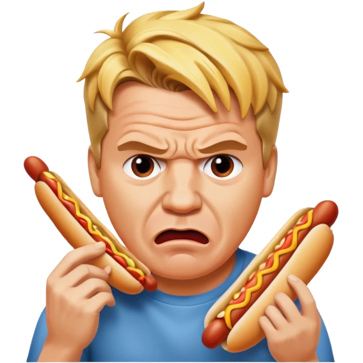 Godon ramsay eats hotdog emoji