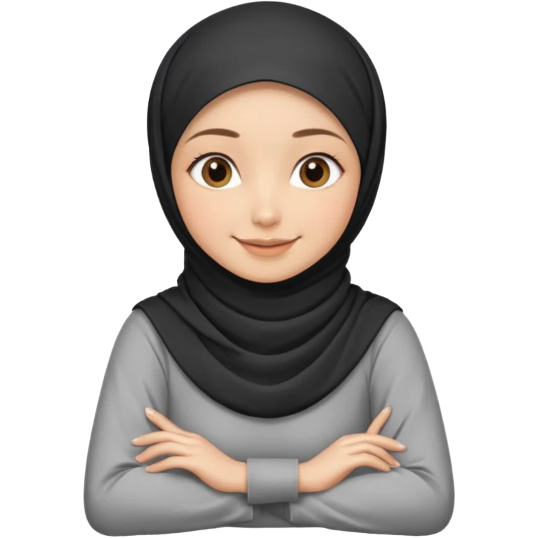 Hijabi girl sitting emoji