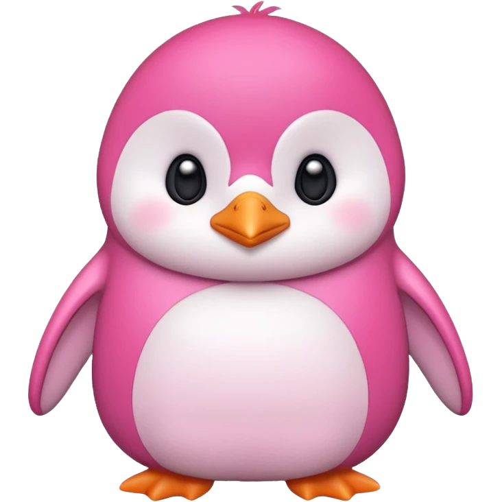 Pink penguin emoji