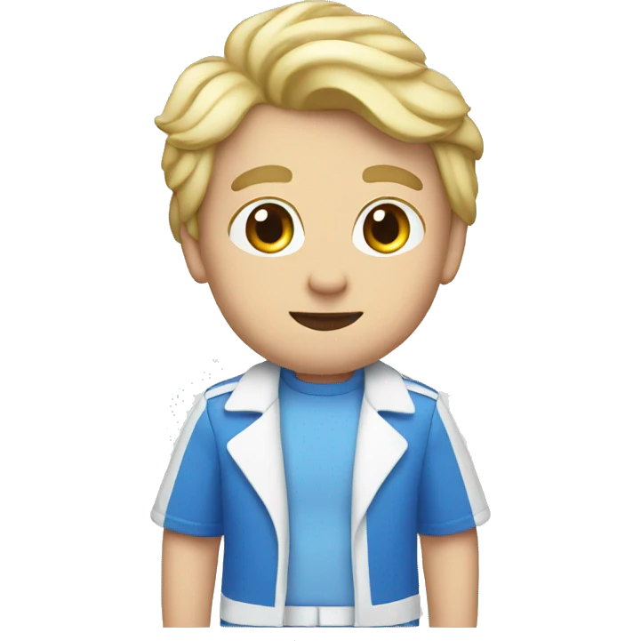 100 emoji blue and white emoji