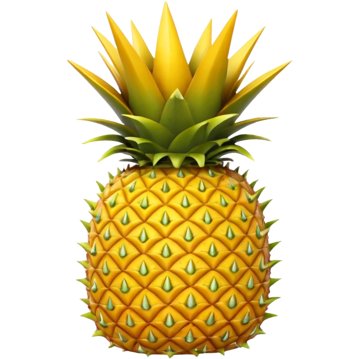 pineapple, emoji style, similar to orangutan face emoji style emoji