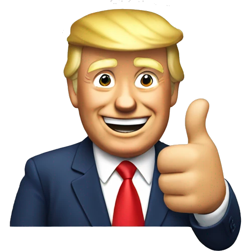 Trump with a thumbs up  emoji
