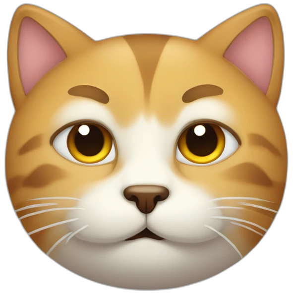Gato com sono e irritado emoji