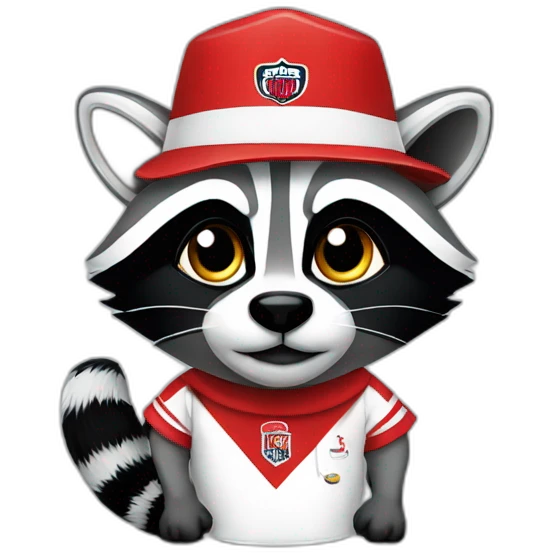 racoon cheff with River Plate T-shirt emoji