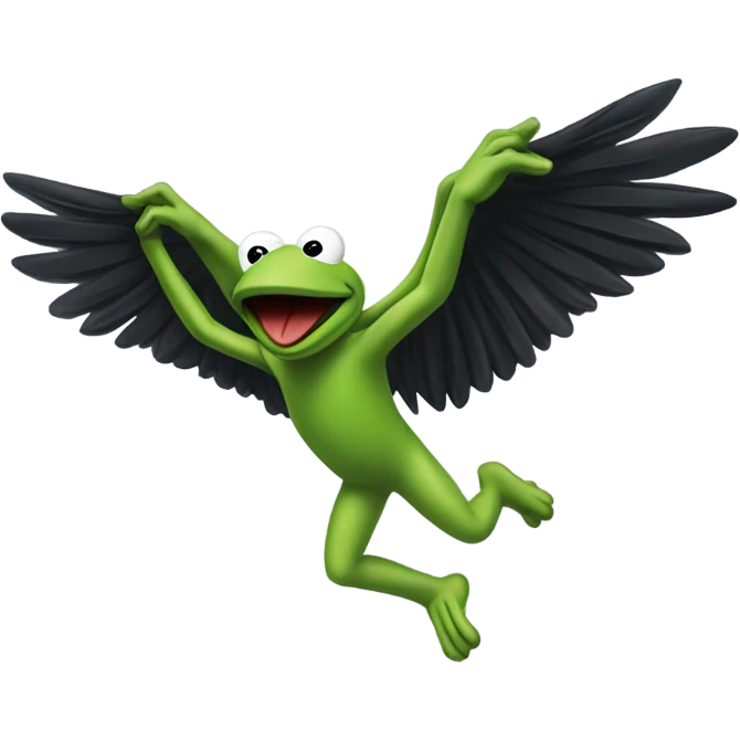 Philadelphia Eagle attacking Kermit the frog emoji