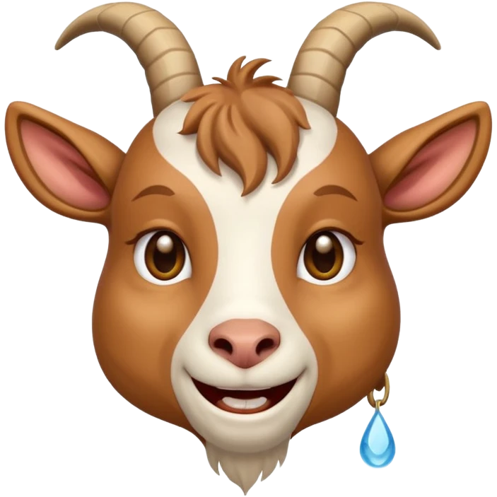 Goat Crying with laughter emoji