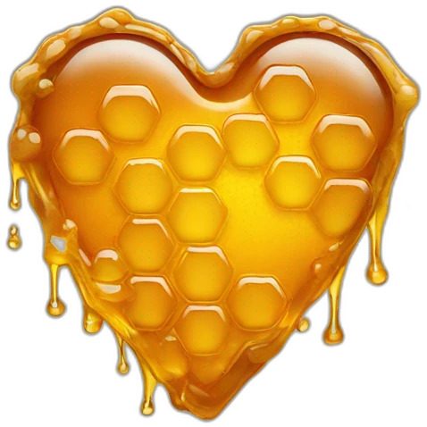 heart made of honey emoji